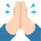 Folded Hands emoji on Mozilla